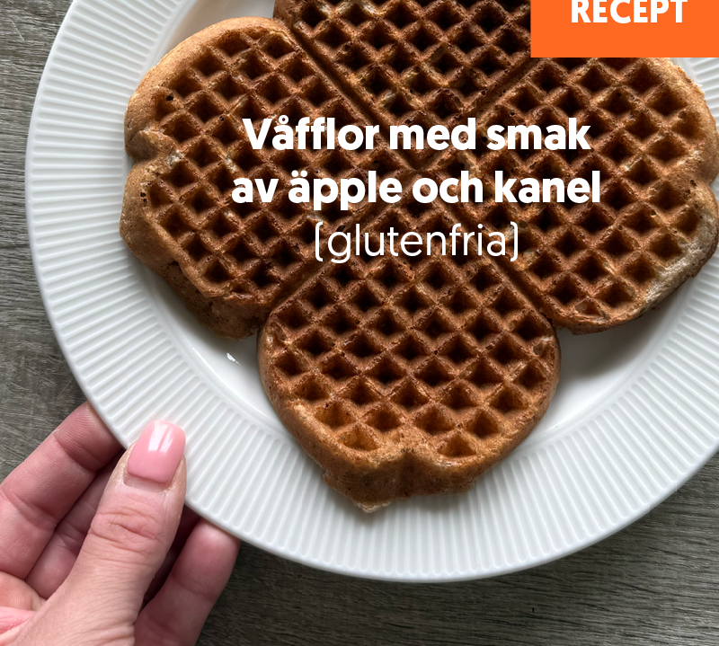 Grötvåfflor med äpple och kanel (naturligt glutenfria)