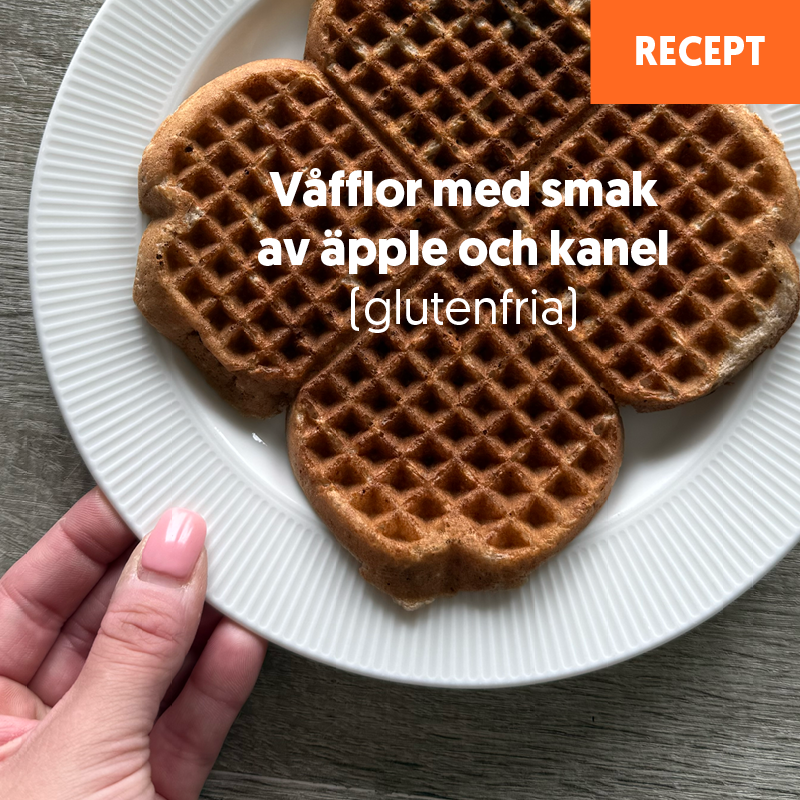 Grötvåfflor med äpple och kanel (naturligt glutenfria)
